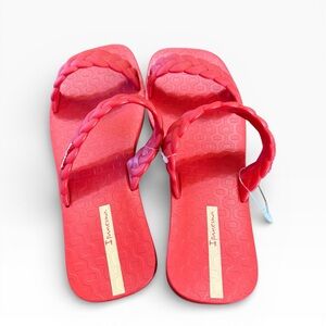 Ipanema Fever Red Slide Sandal Size 6